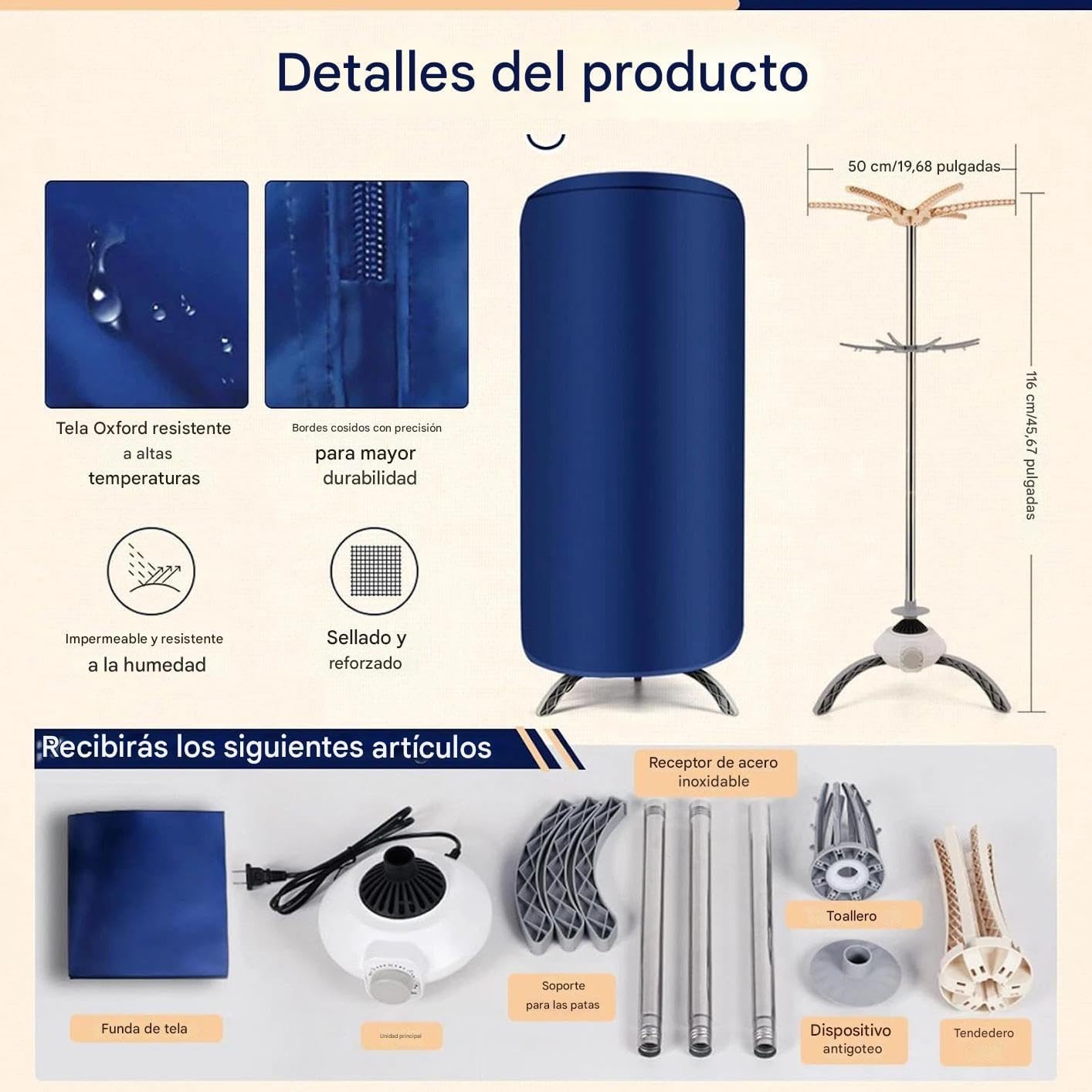 Secador de ropa plegable